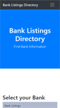 Mobile Screenshot of listofbanks.info